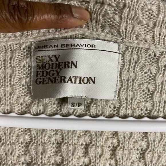 Urban Behavior Women's Light Tan Knit Cardigan - Picture 2 of 7